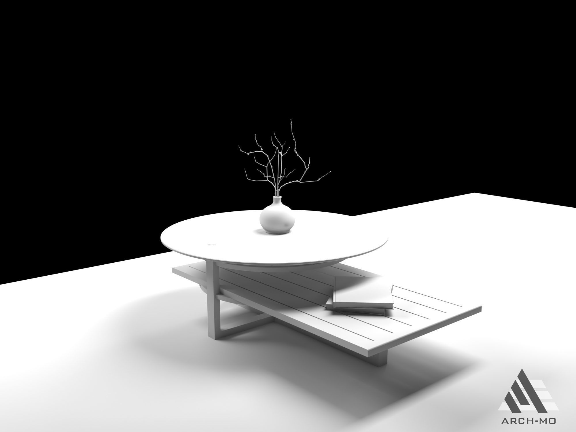 Coffee table 01- furniture Free low-poly 3D model_5