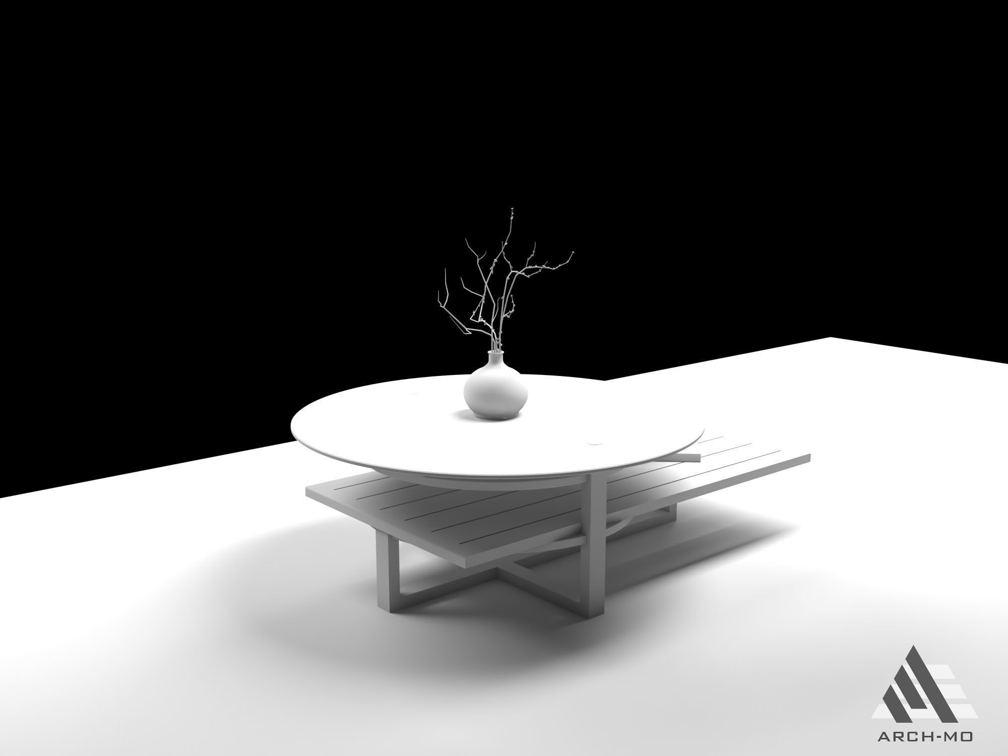 Coffee table 01- furniture Free low-poly 3D model_2