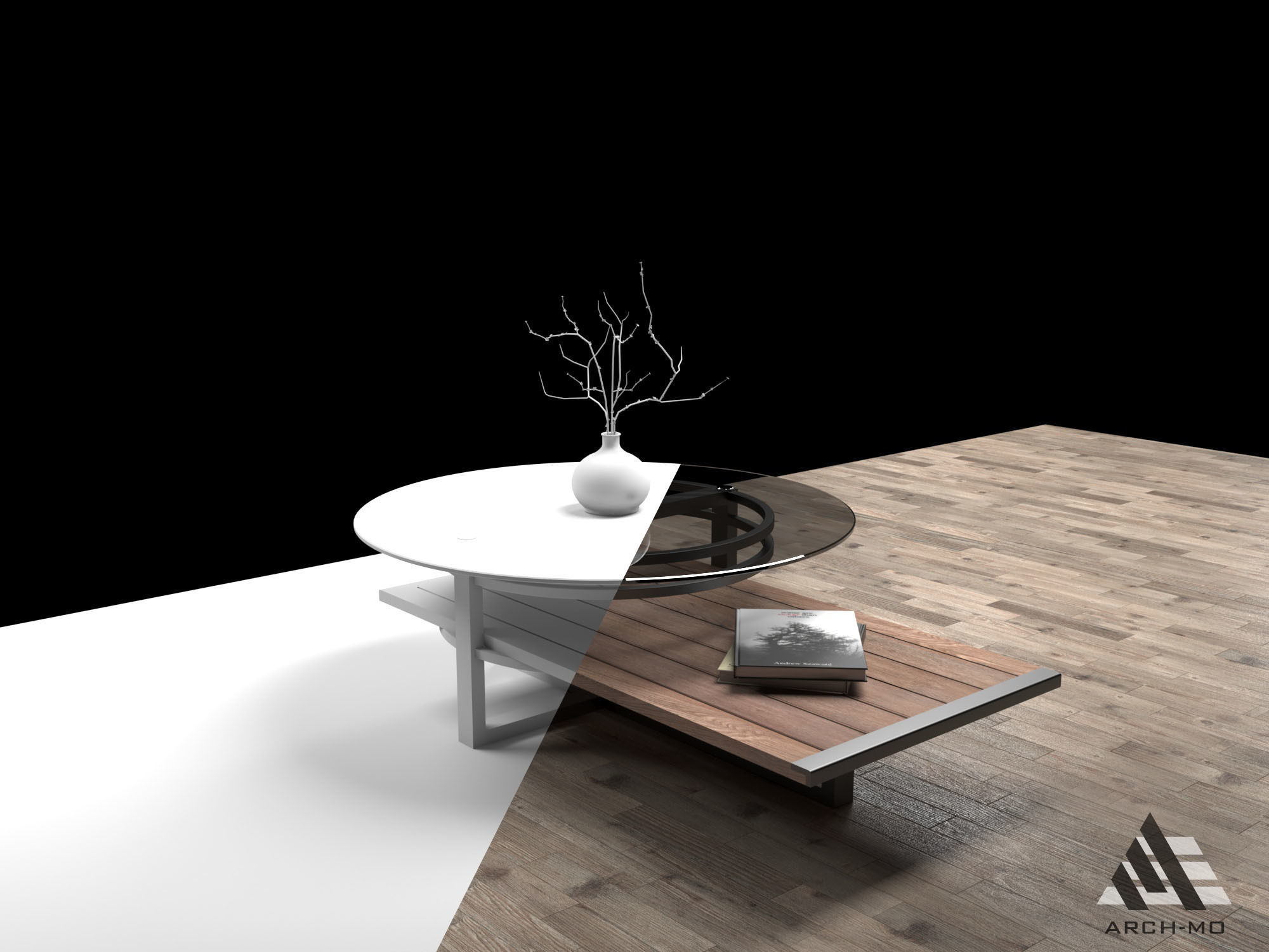 Coffee table 01- furniture Free low-poly 3D model_4