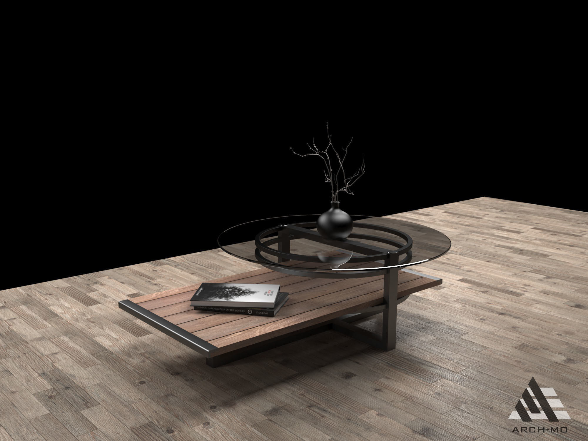 Coffee table 01- furniture Free low-poly 3D model_8