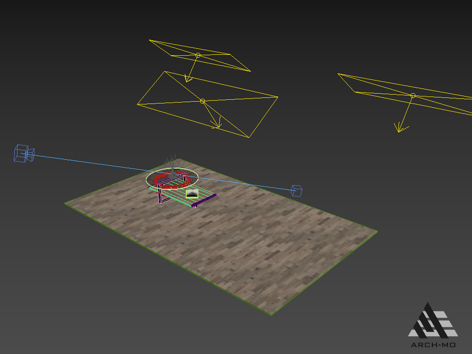 Coffee table 01- furniture Free low-poly 3D model_9