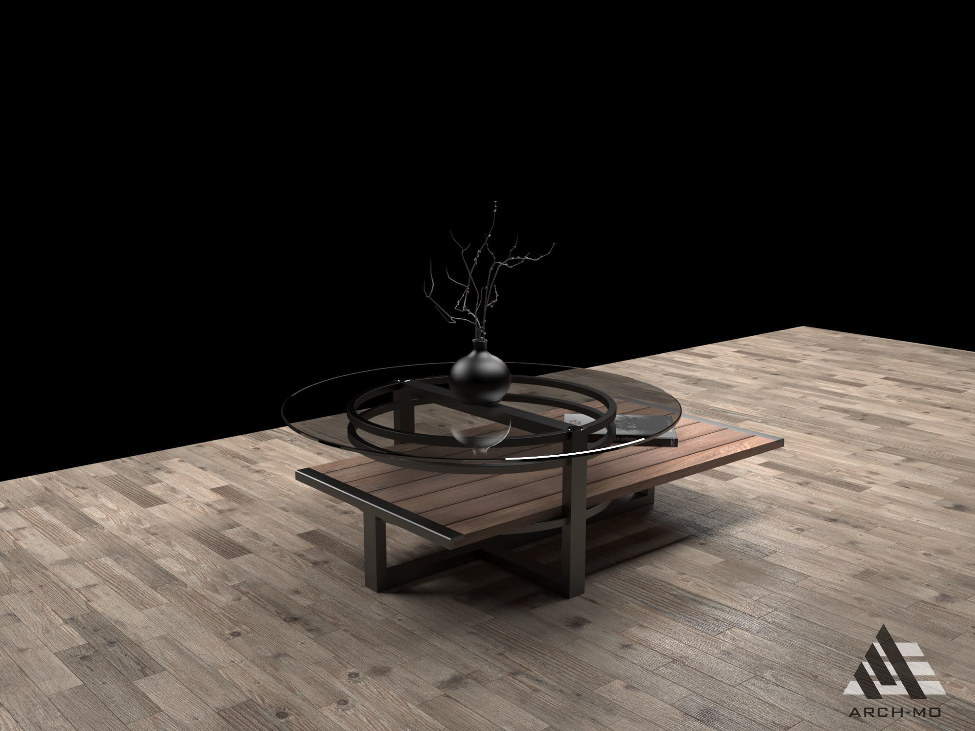 Coffee table 01- furniture Free low-poly 3D model_3