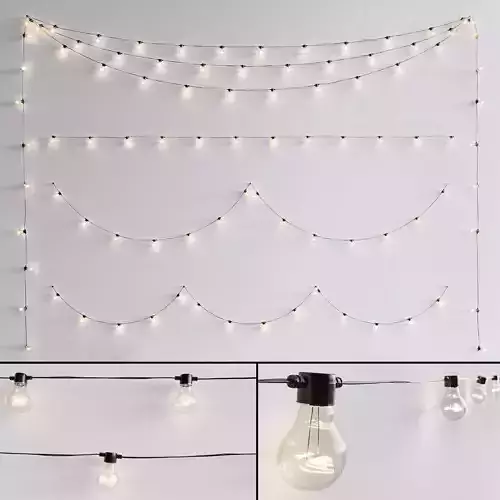 Garland and Bulb String 3D model