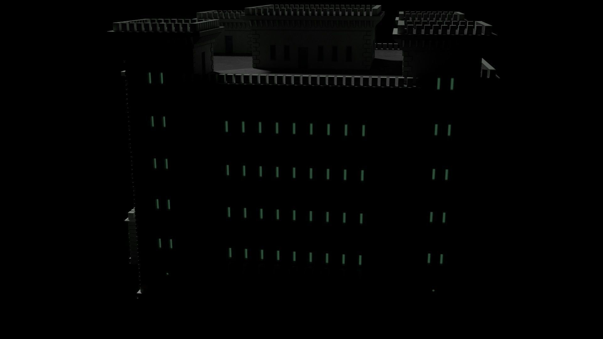 Reichsbahn Berlin Castle Concrete 1 Low-poly 3D model_9