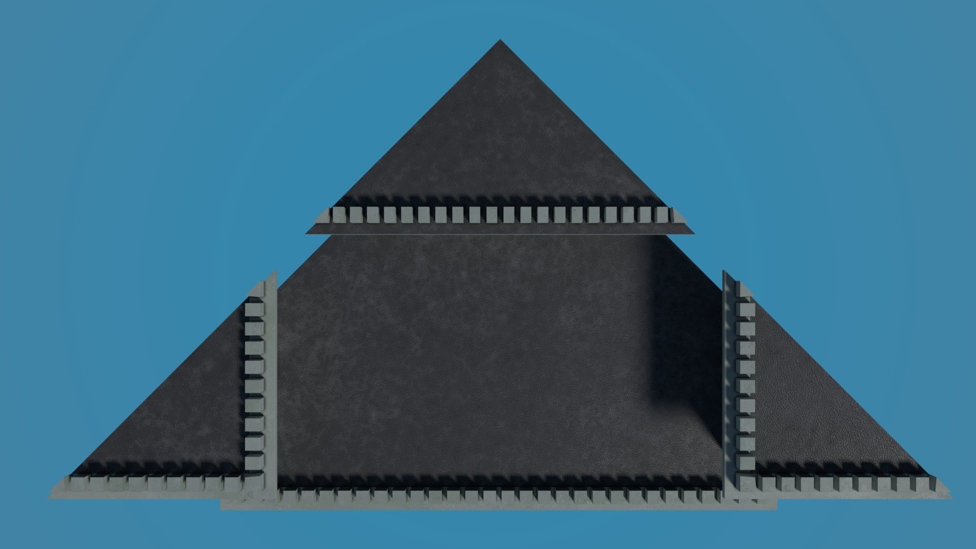 Reichsbahn Berlin Castle Concrete 1 Low-poly 3D model_12