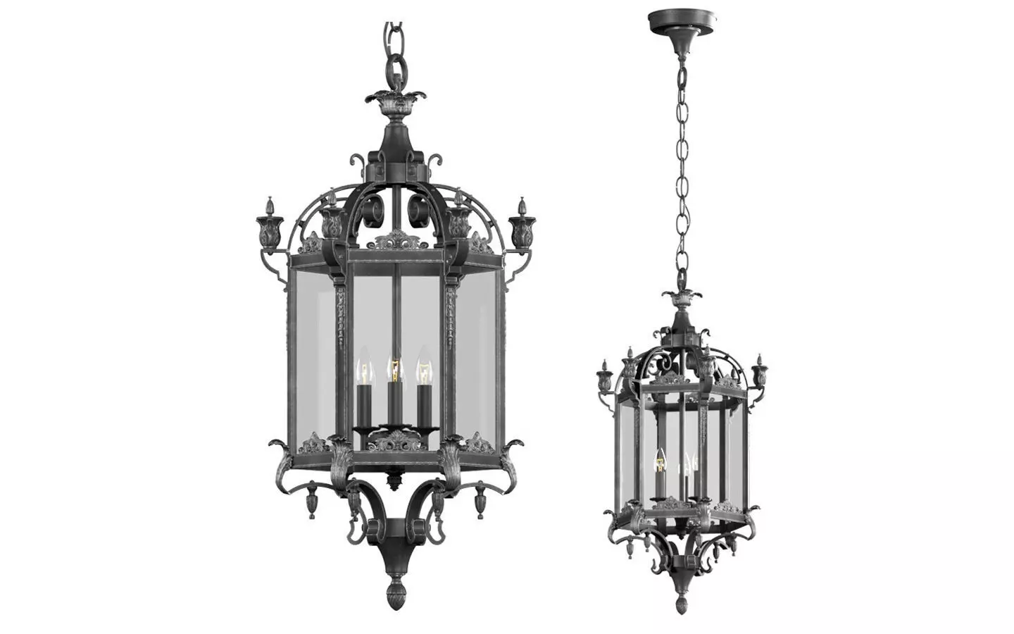 Streetlight Pendant Restoration Hardware 3D model_0