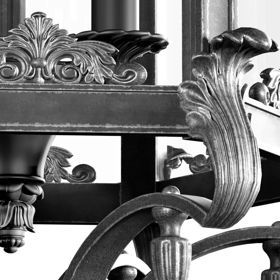 Streetlight Pendant Restoration Hardware 3D model_5