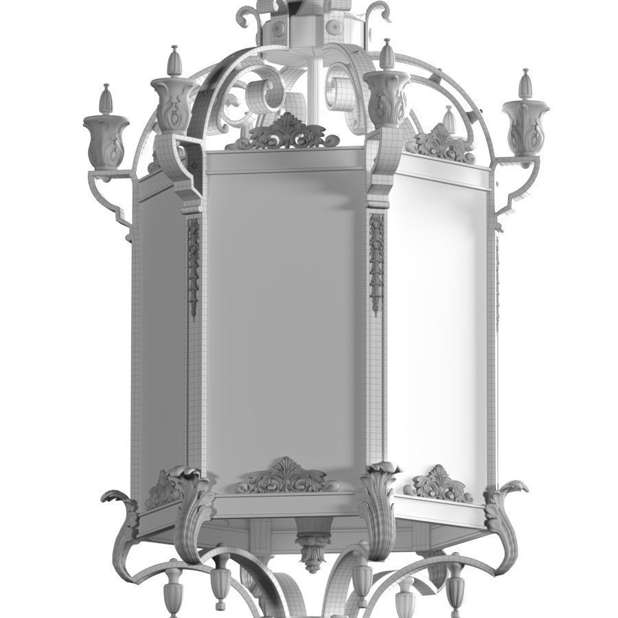 Streetlight Pendant Restoration Hardware 3D model_7