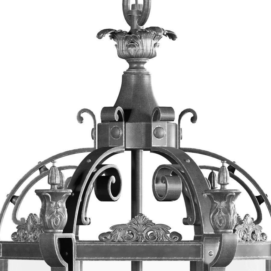 Streetlight Pendant Restoration Hardware 3D model_4