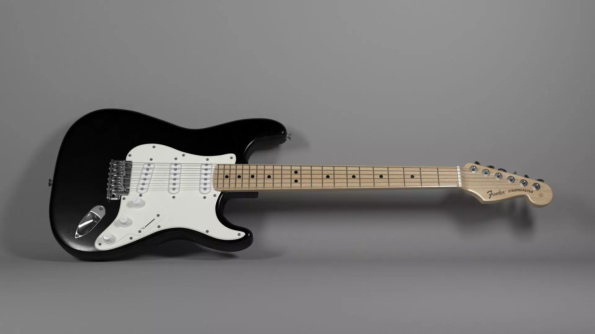Electroguitar Fender Stratocaster 3D model_0