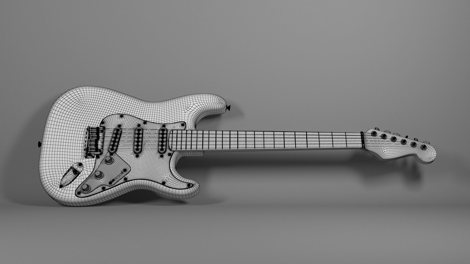 Electroguitar Fender Stratocaster 3D model_1