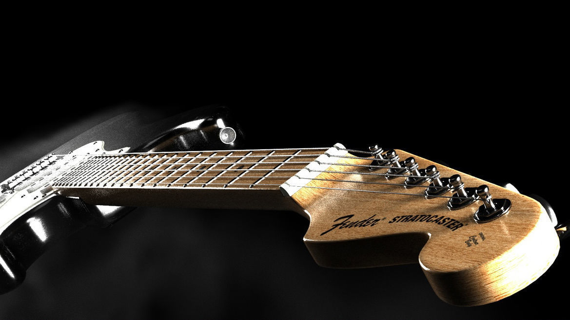 Electroguitar Fender Stratocaster 3D model_8