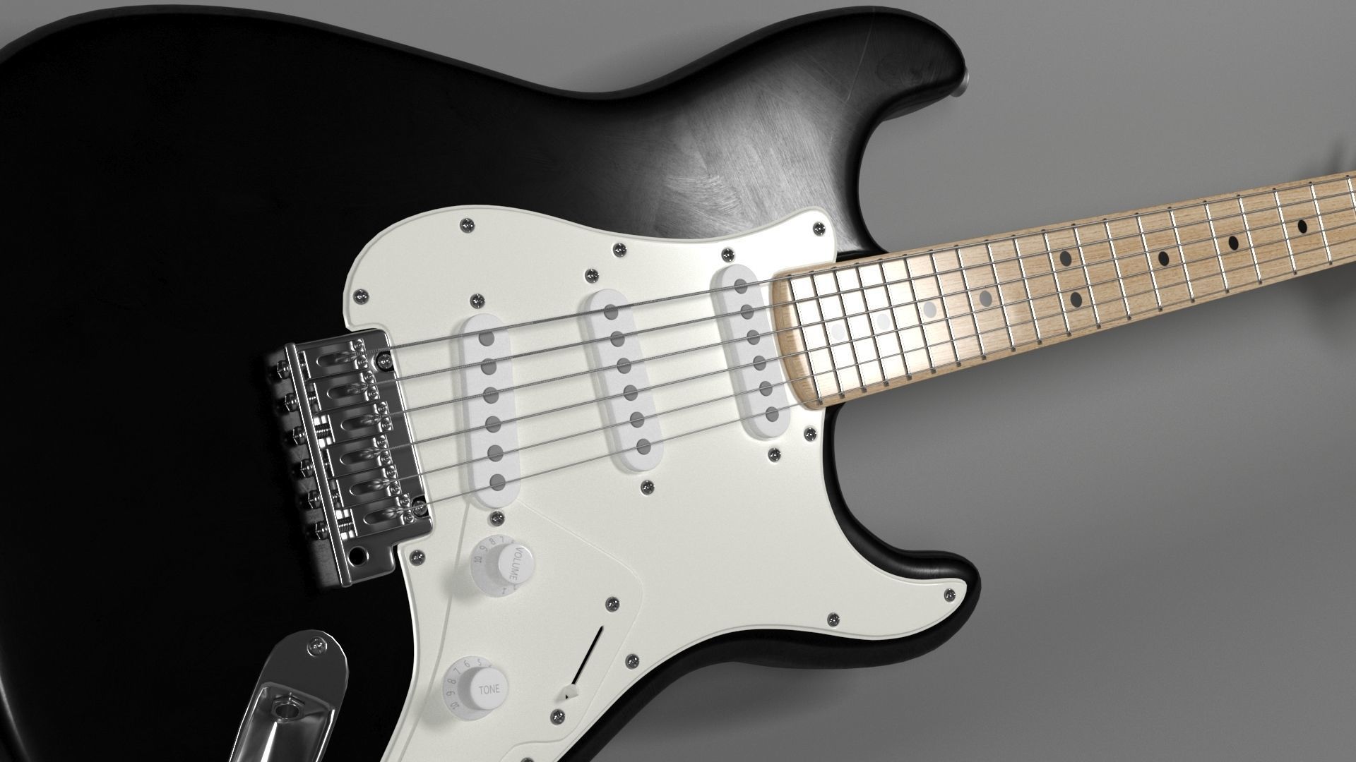 Electroguitar Fender Stratocaster 3D model_2