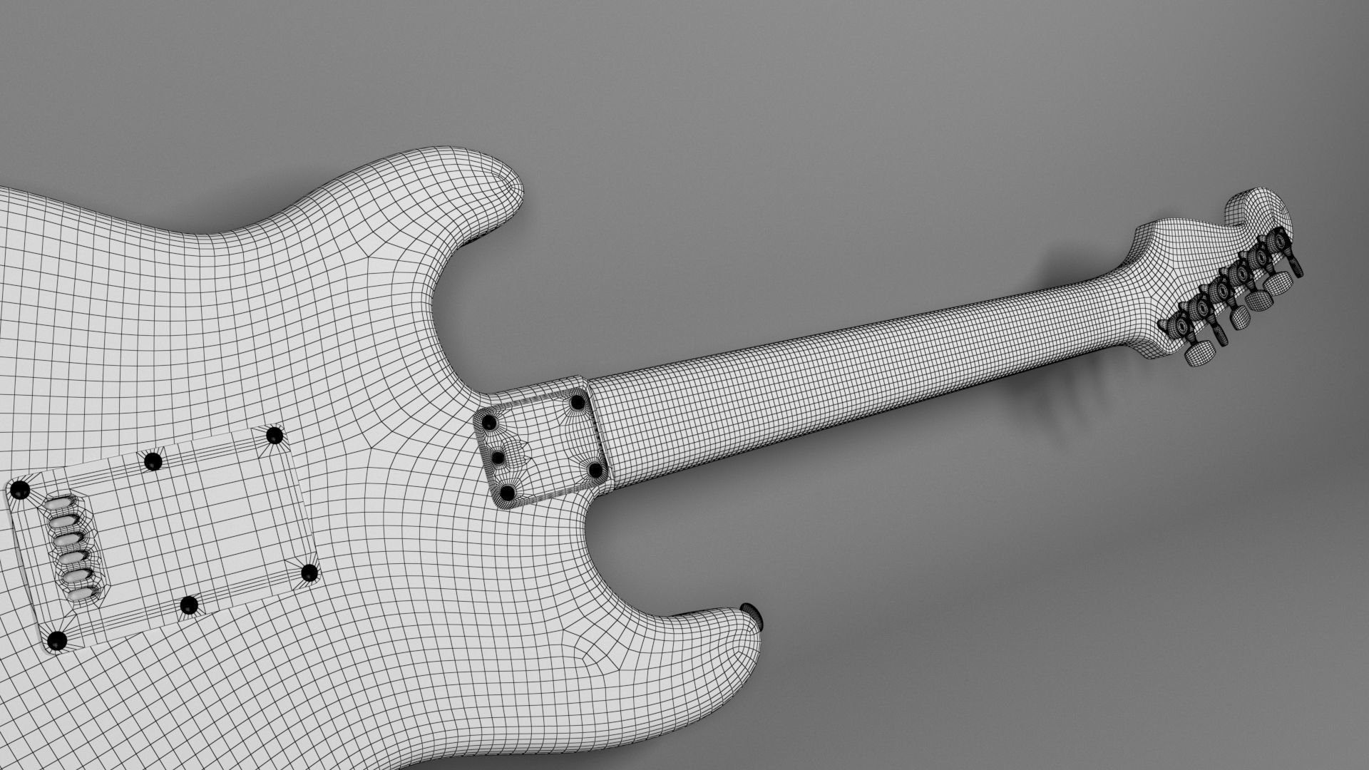 Electroguitar Fender Stratocaster 3D model_7