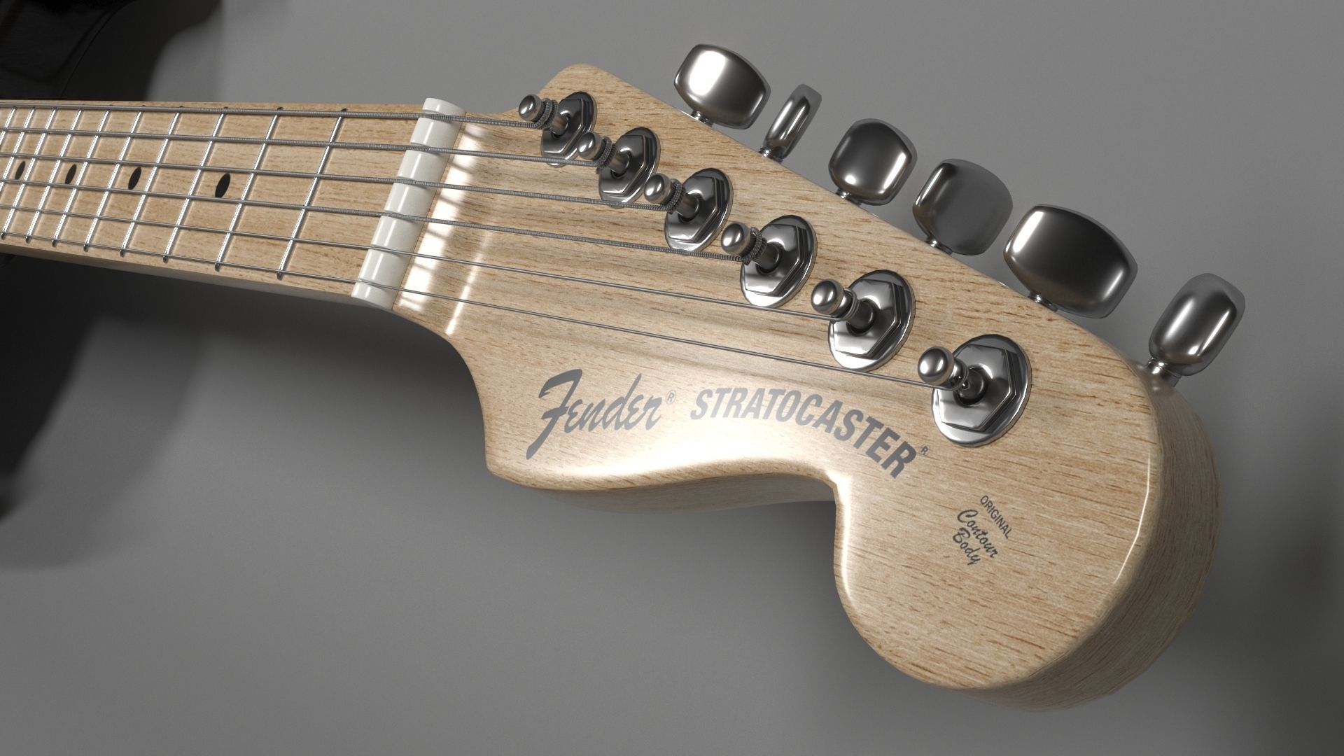 Electroguitar Fender Stratocaster 3D model_4