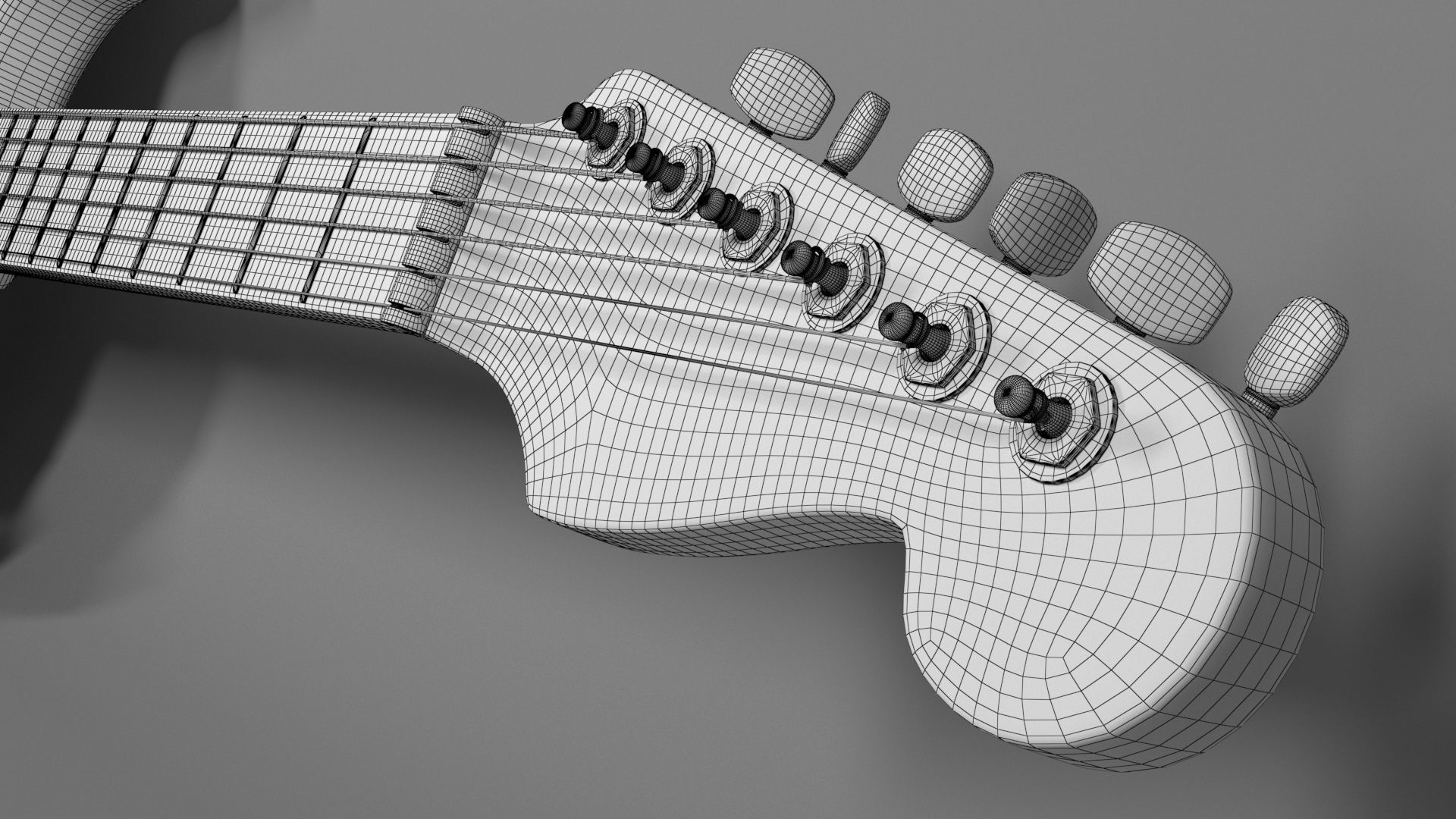 Electroguitar Fender Stratocaster 3D model_5