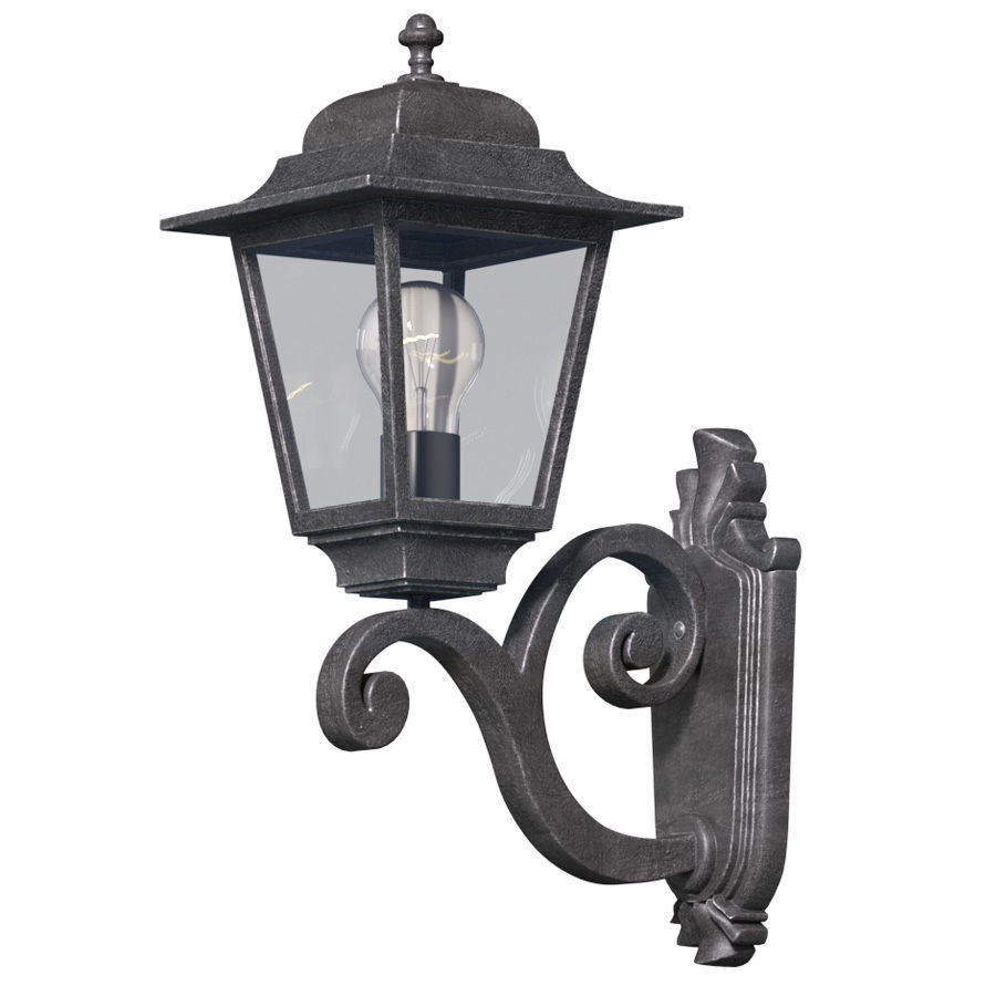 Classical Outdoor wall Lamp Lantern Street Sconce 3D model_1