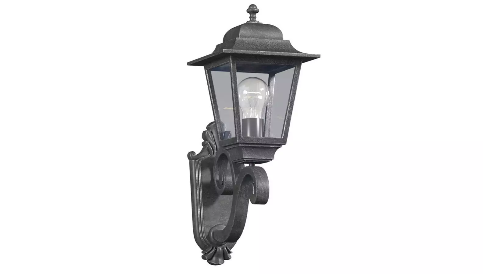 Classical Outdoor wall Lamp Lantern Street Sconce 3D model_0