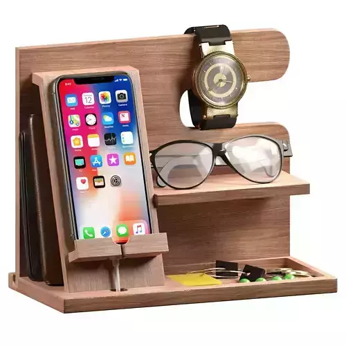 TESLYAR Wood Phone Docking Station set1