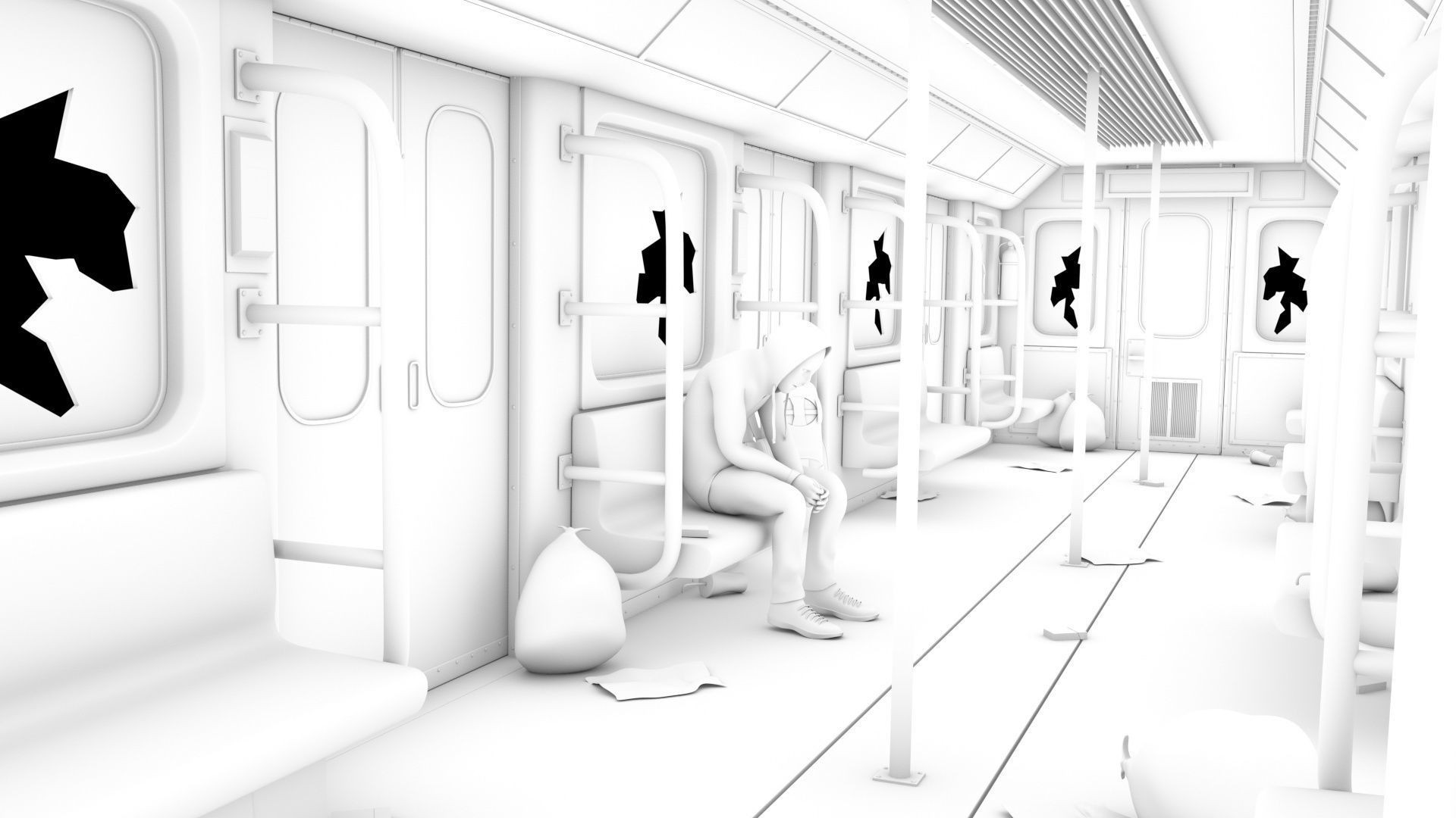 Abandoned Metro 3D model_4