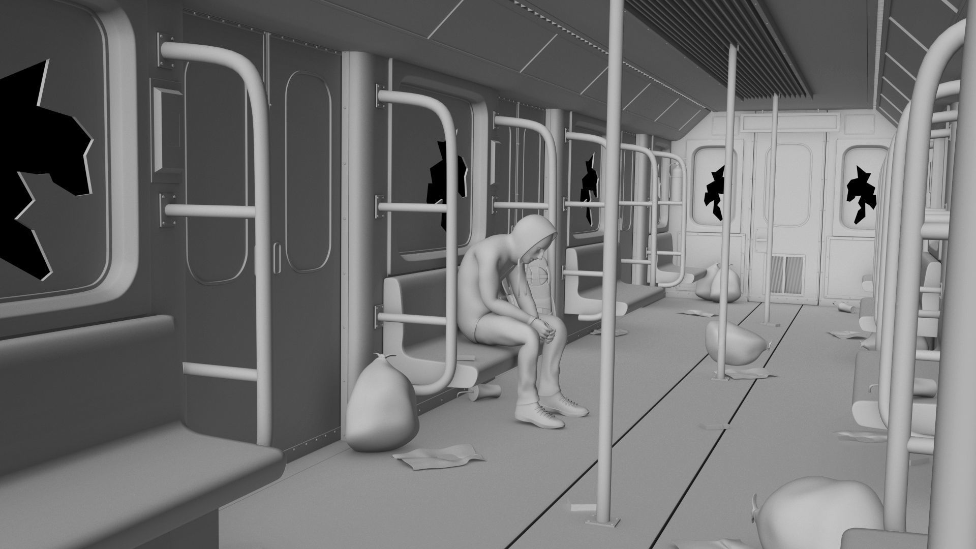 Abandoned Metro 3D model_5