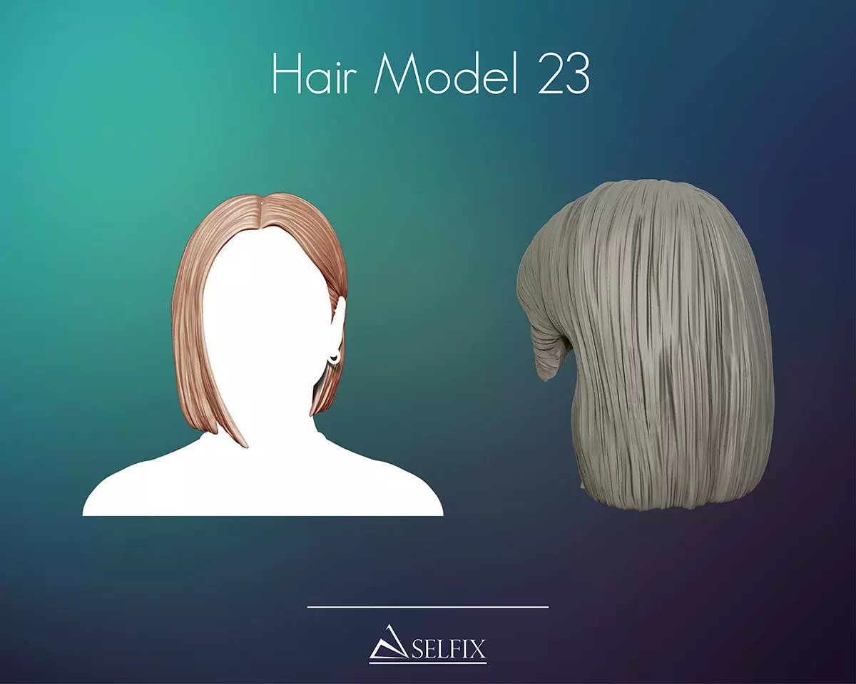 Hairstyle 23 3D print model