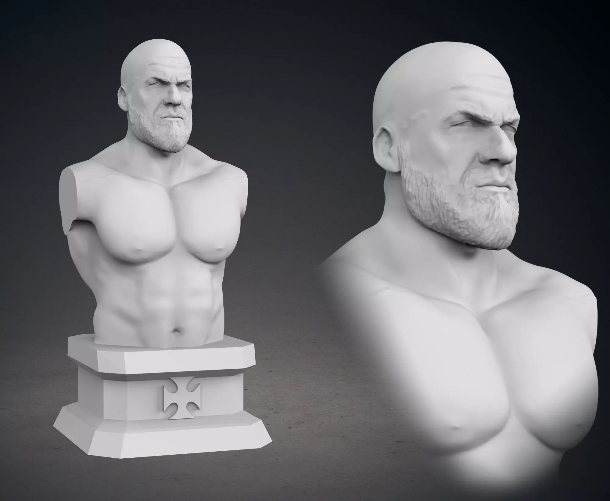 Triple H Bust - Current Version 3D print model