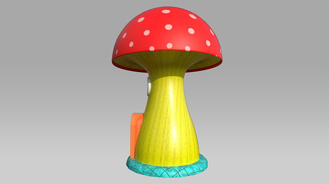 Toon Frog House Low-poly 3D model 3