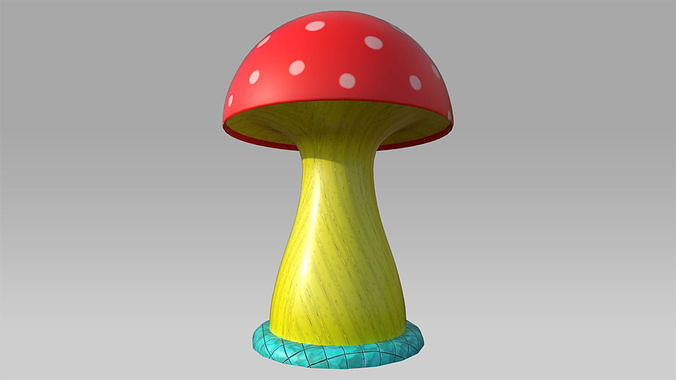 Toon Frog House Low-poly 3D model 4