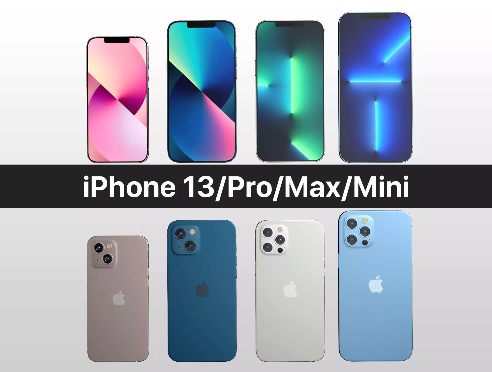 Apple iPhone 13 - 13 Mini - 13 Pro - 13 Pro Max - 3D model 3D model