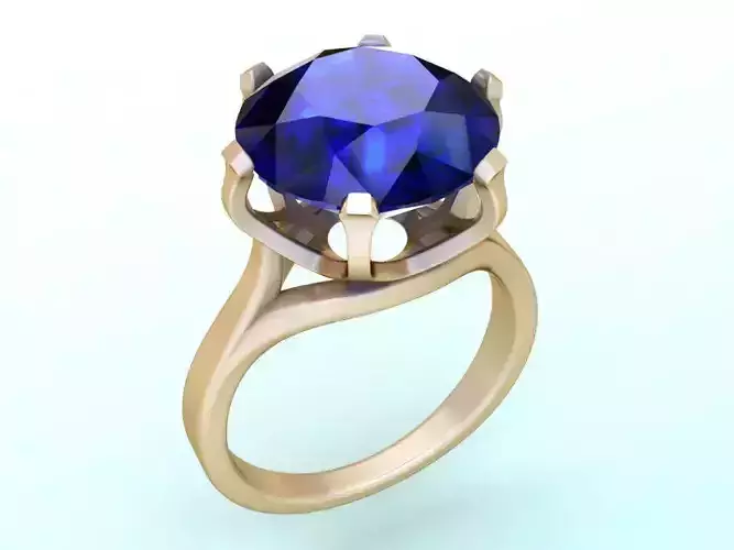 Gemstone rings - Round stone ring - Diamond ring