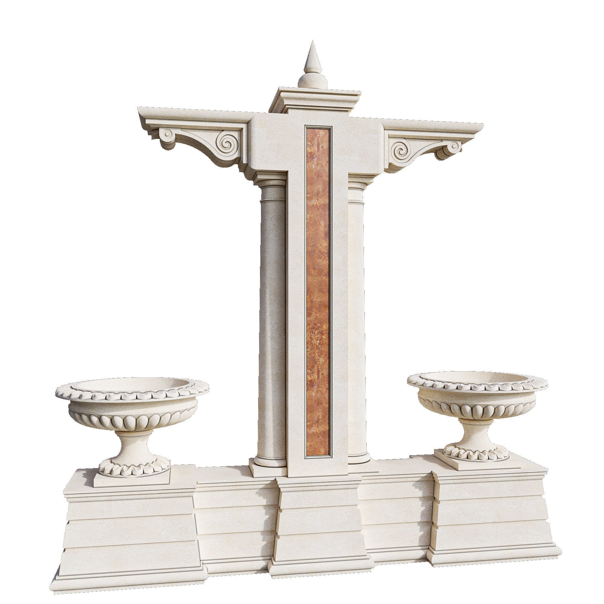 Classic Exterior Items Low-poly 3D model_1