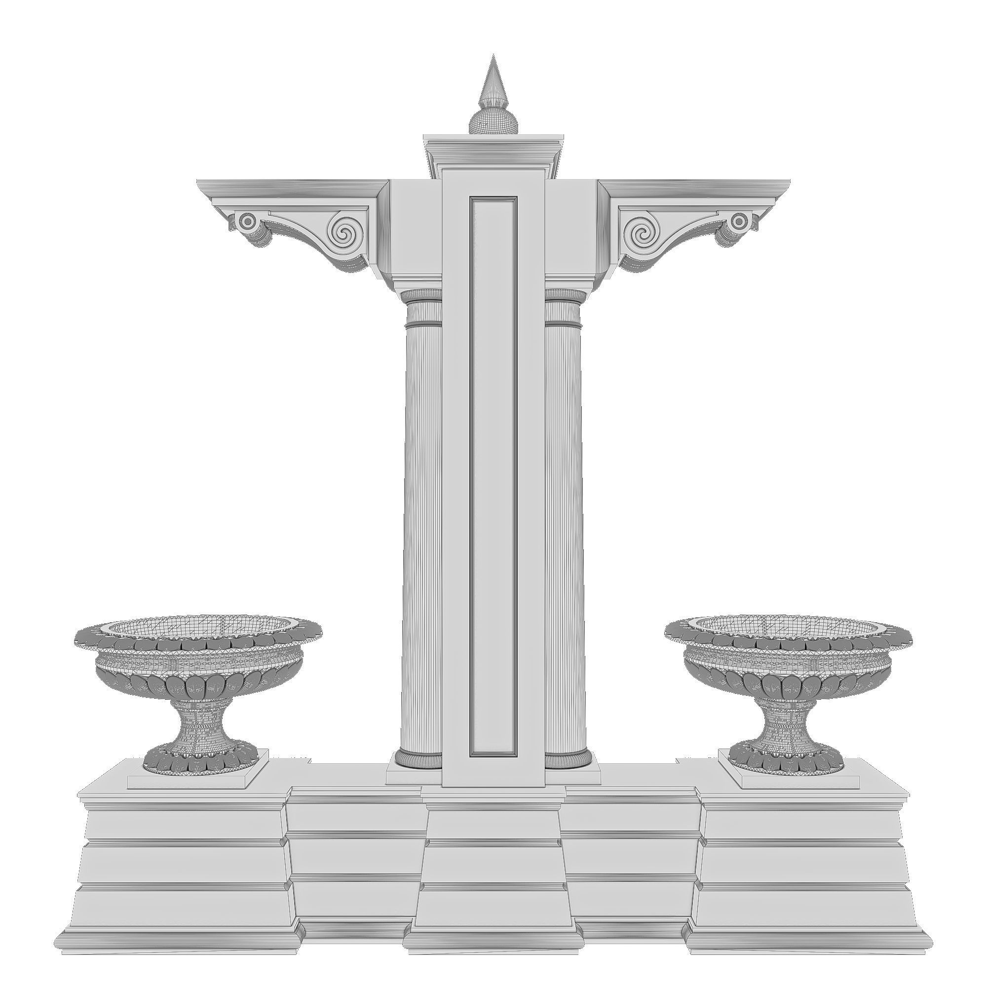 Classic Exterior Items Low-poly 3D model_2