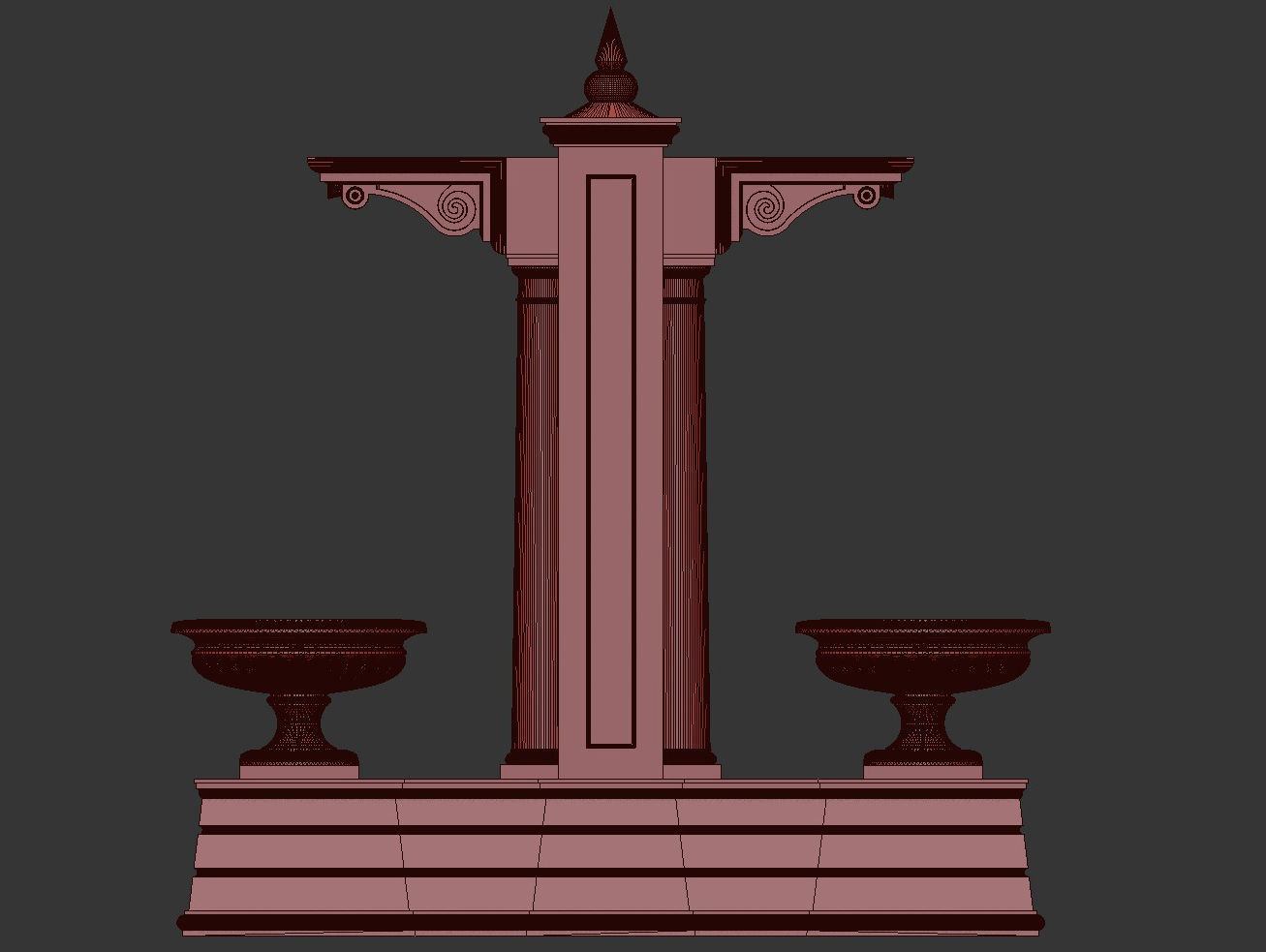 Classic Exterior Items Low-poly 3D model_3