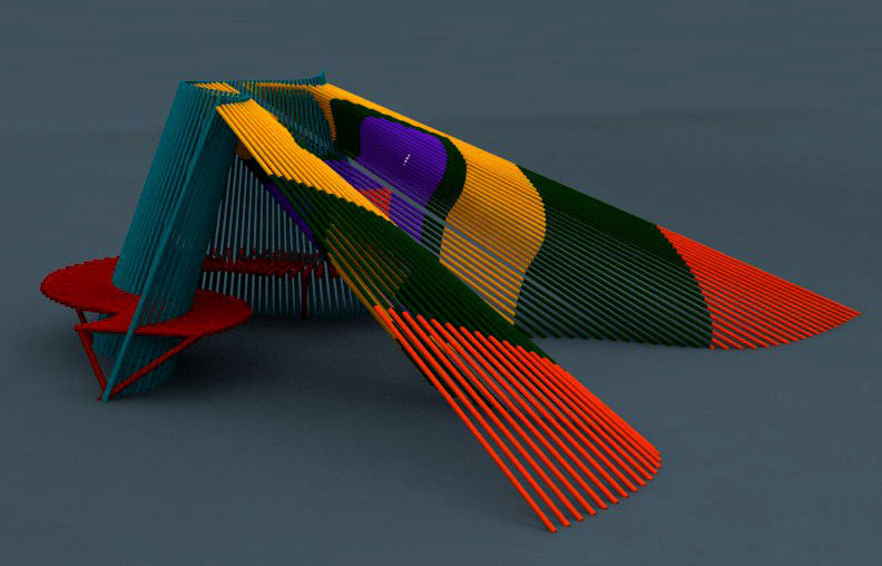 Shade called Ikat or Daraei 3D print model_5