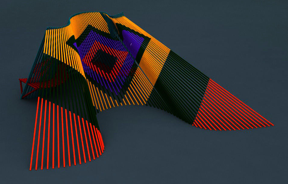 Shade called Ikat or Daraei 3D print model_8