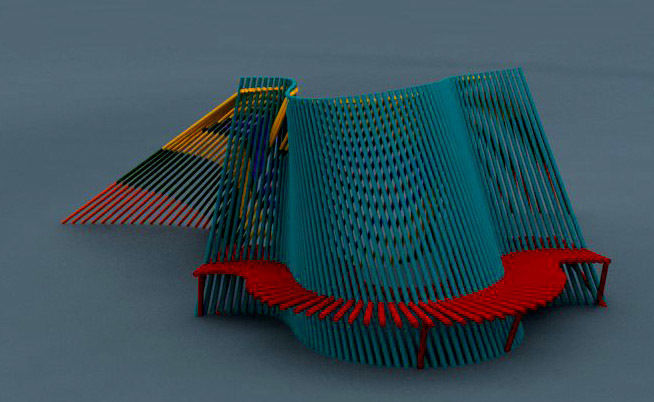 Shade called Ikat or Daraei 3D print model_6