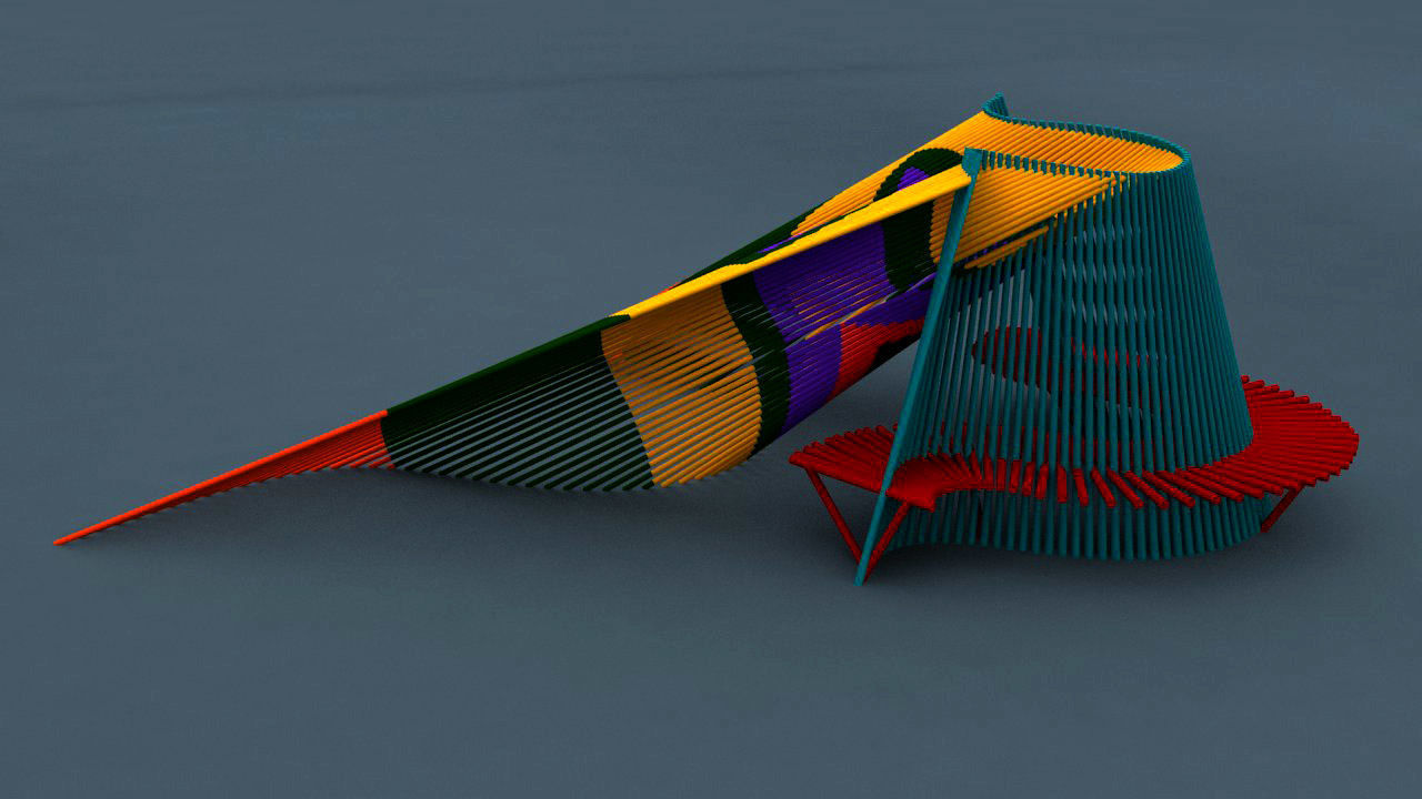 Shade called Ikat or Daraei 3D print model_7