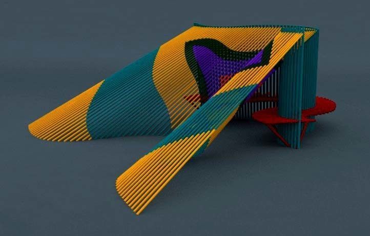 Shade called Ikat or Daraei 3D print model_2