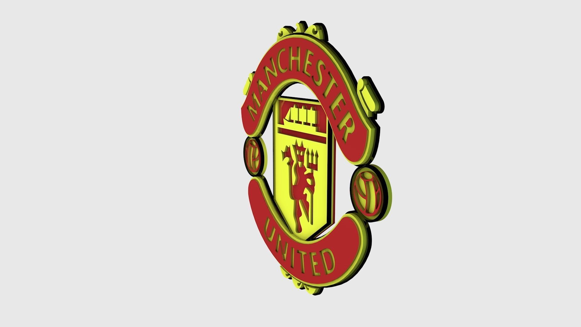 Manchester United Logo 3D model_2