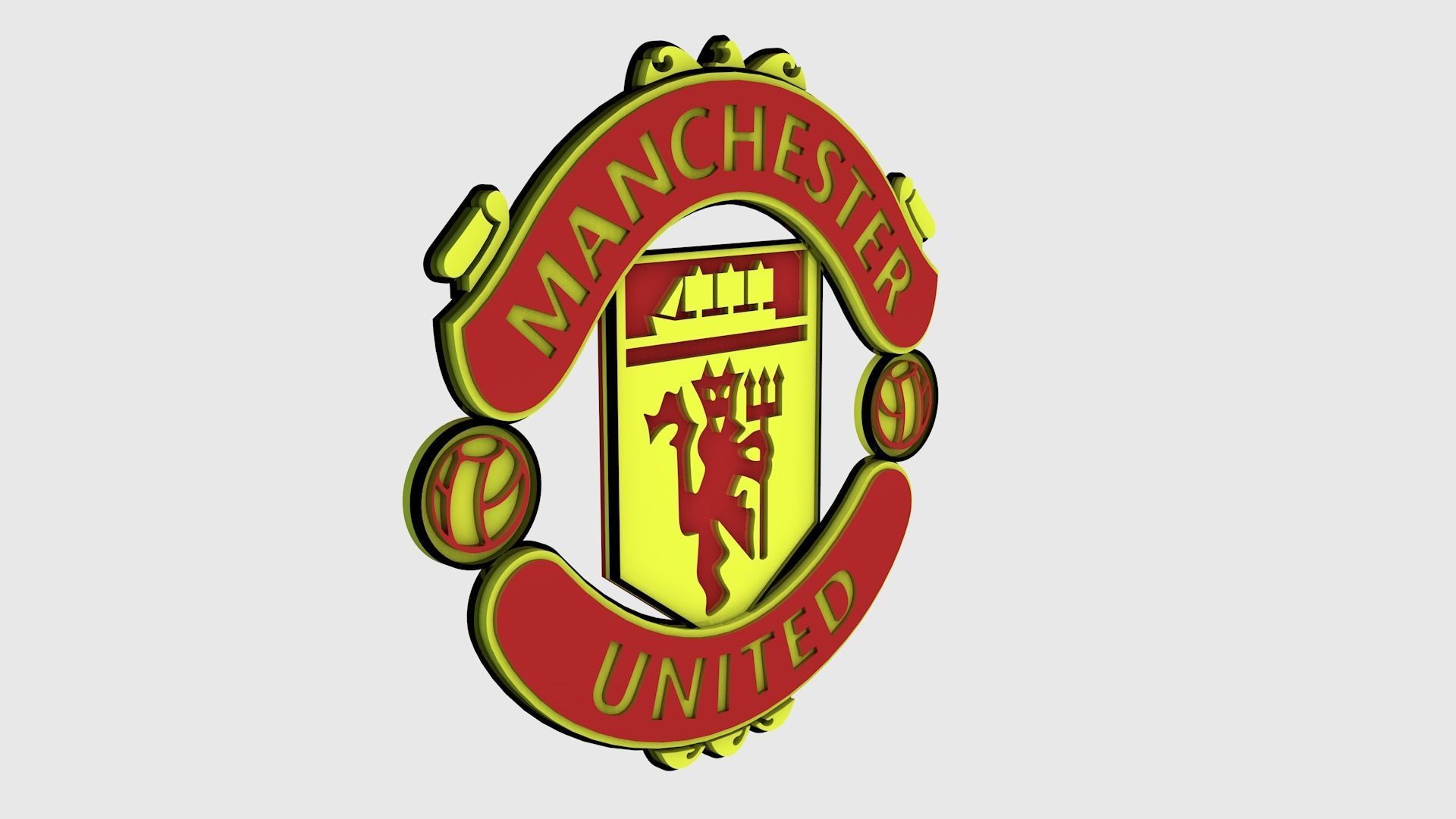 Manchester United Logo 3D model_3