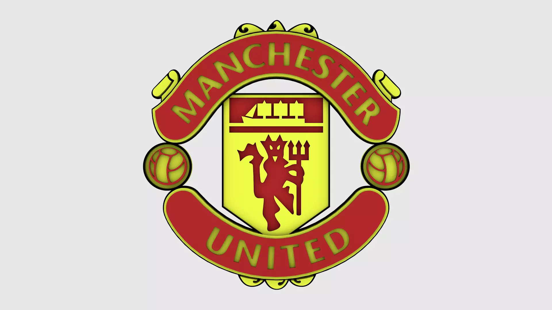 Manchester United Logo 3D model_0