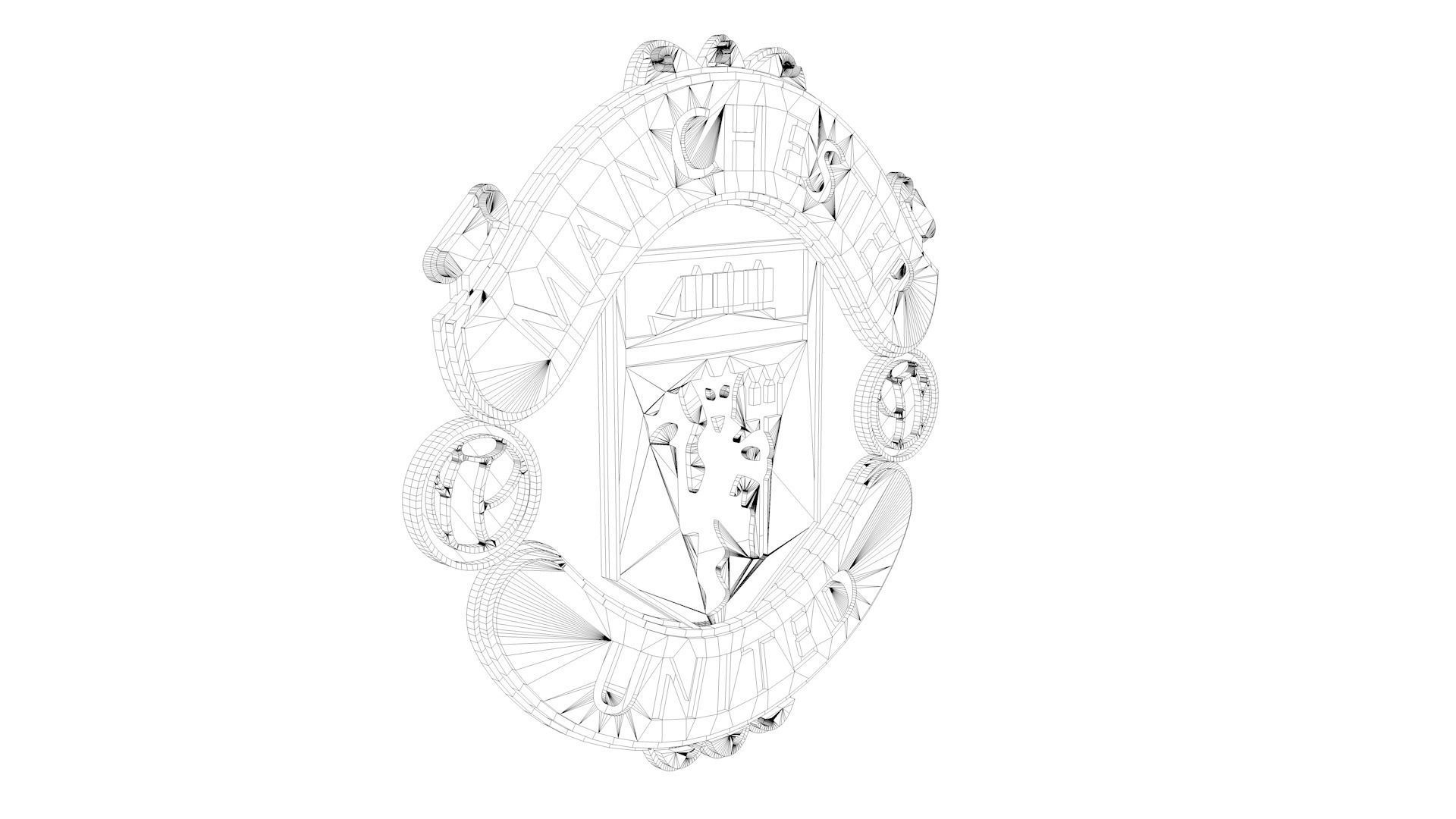 Manchester United Logo 3D model_9