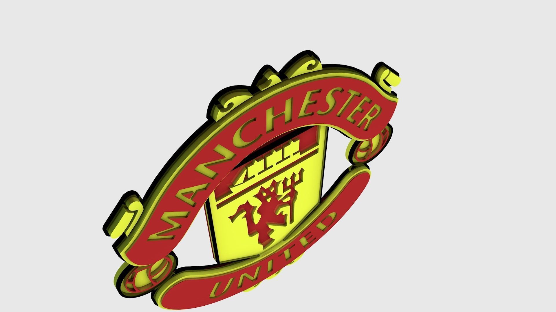 Manchester United Logo 3D model_4