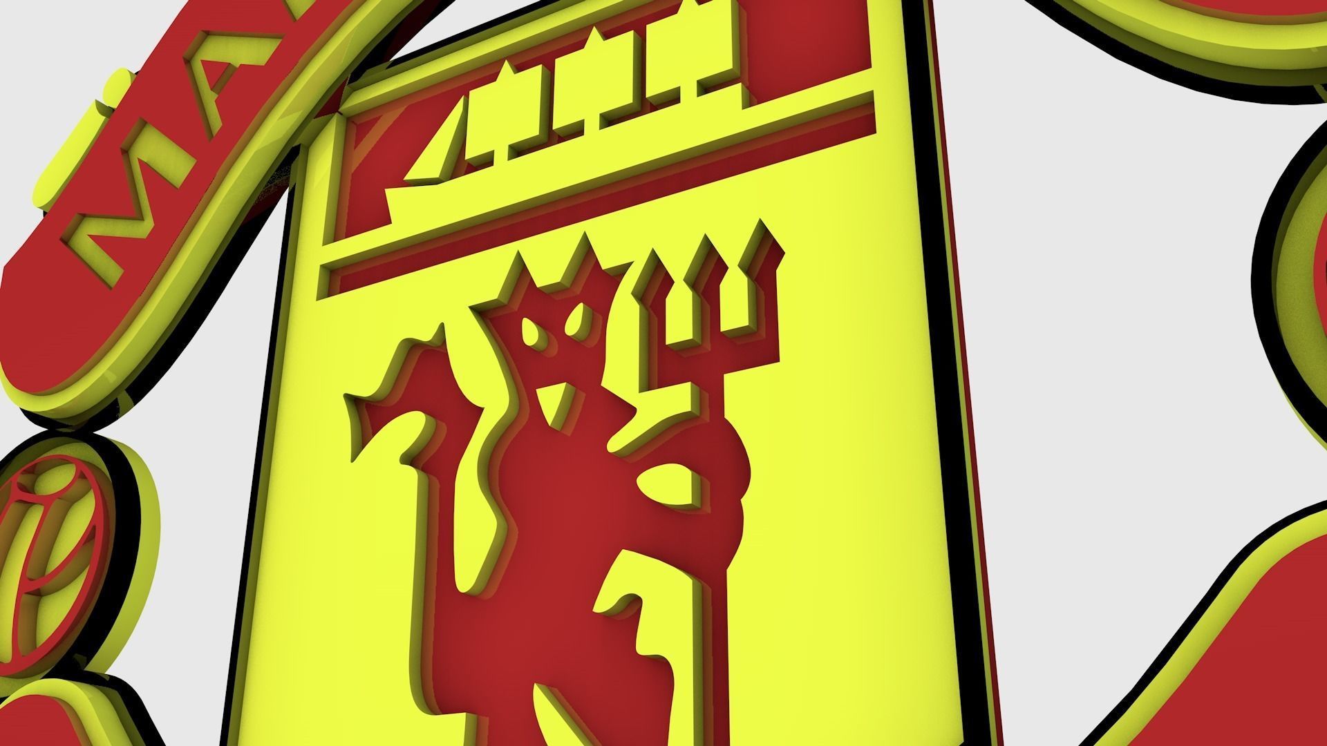 Manchester United Logo 3D model_5