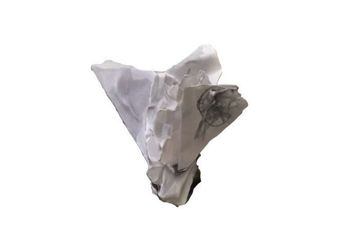 crumpled sheet paper written 3D model