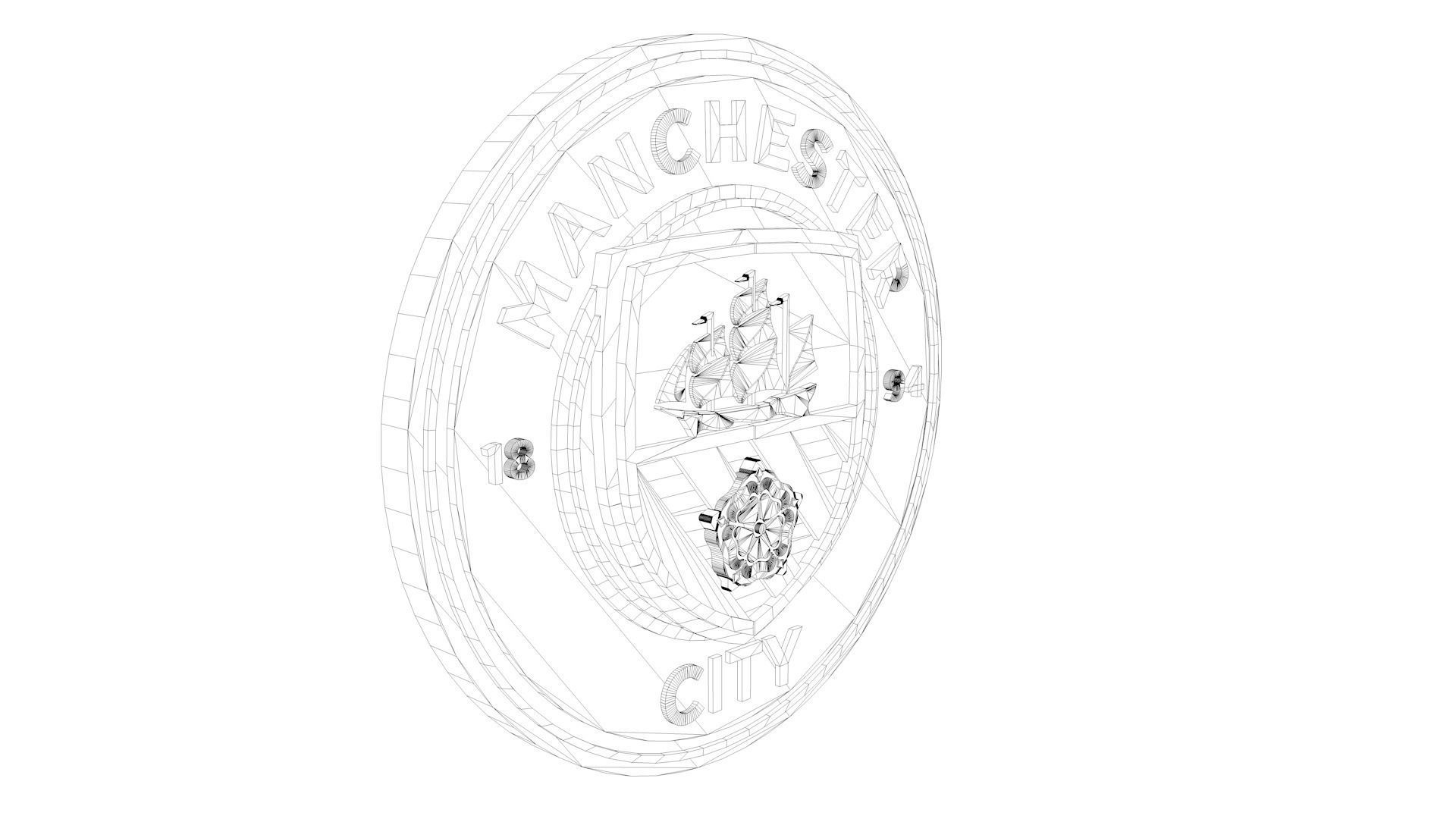 Manchester City Logo 3D model_9