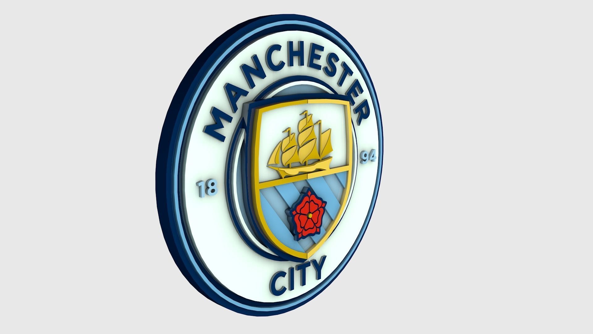 Manchester City Logo 3D model_3