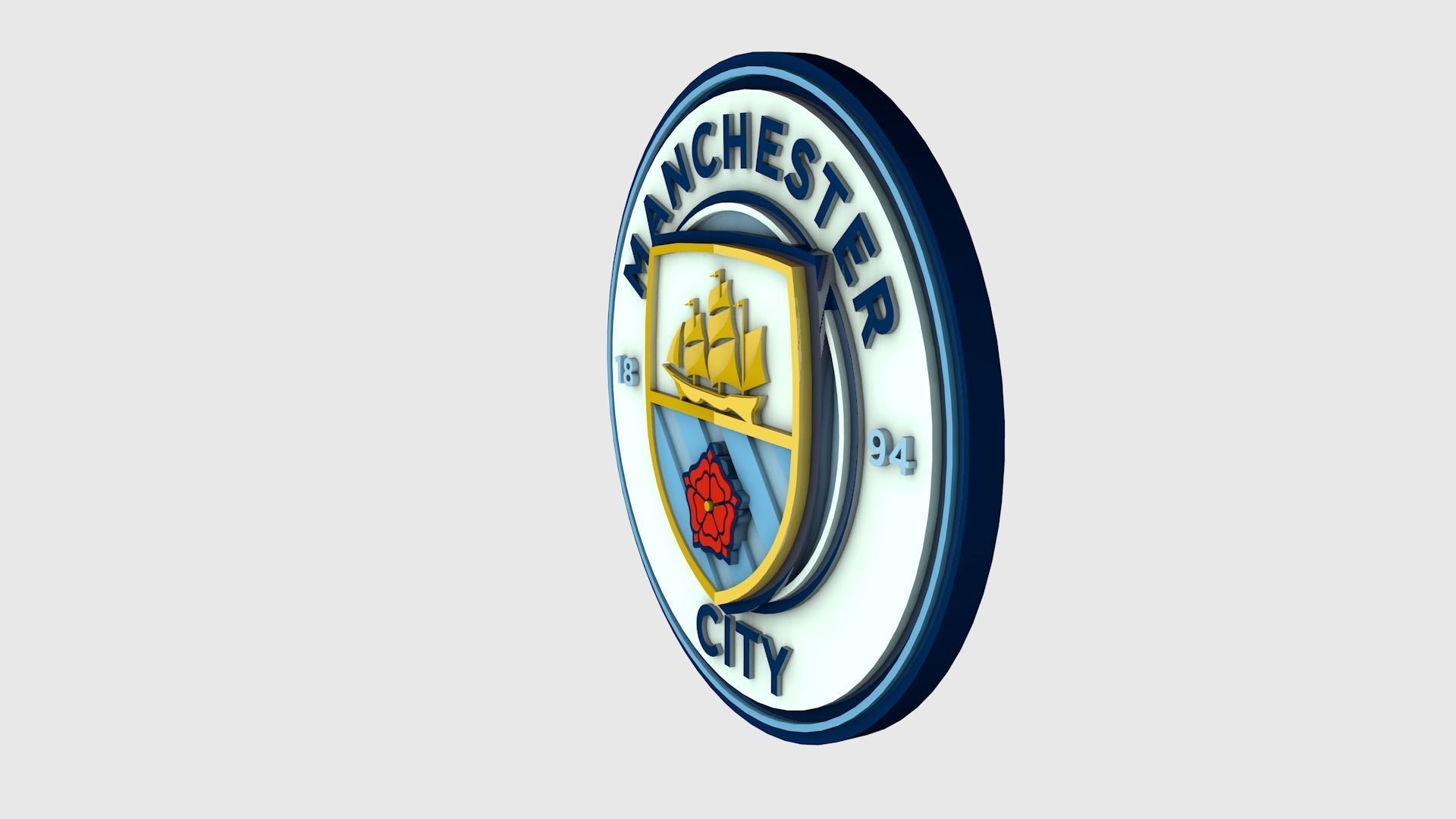 Manchester City Logo 3D model_2