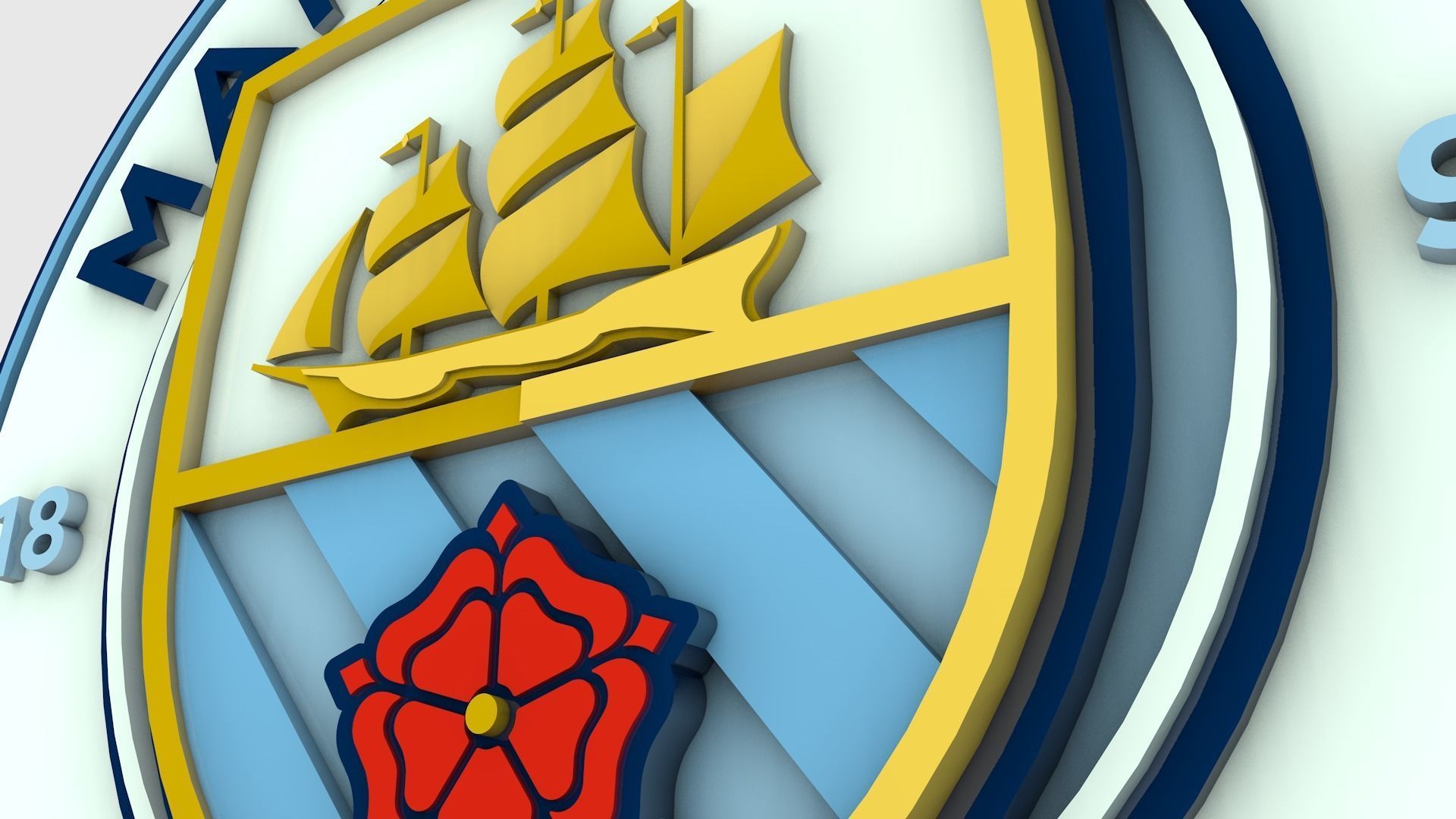 Manchester City Logo 3D model_5